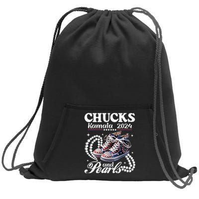 Chucks And Pearls IM With Her Rocking Chucks & Pearls Sweatshirt Cinch Pack Bag