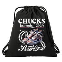 Chucks And Pearls IM With Her Rocking Chucks & Pearls Drawstring Bag