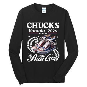 Chucks And Pearls IM With Her Rocking Chucks & Pearls Tall Long Sleeve T-Shirt