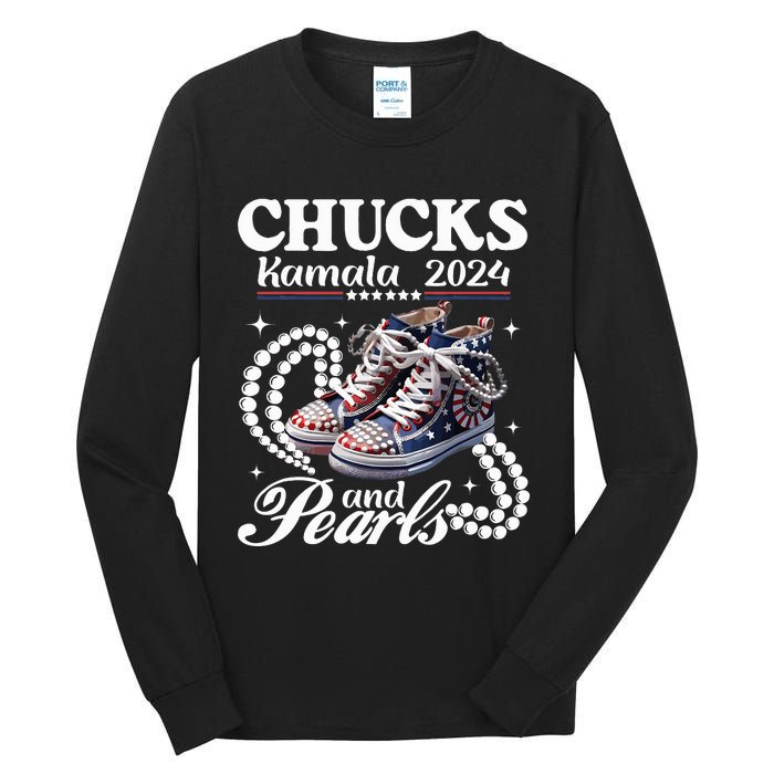 Chucks And Pearls IM With Her Rocking Chucks & Pearls Tall Long Sleeve T-Shirt