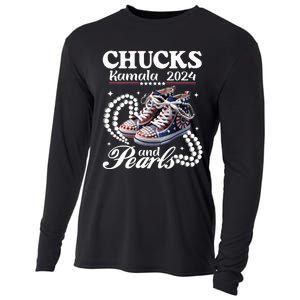 Chucks And Pearls IM With Her Rocking Chucks & Pearls Cooling Performance Long Sleeve Crew