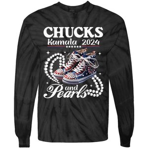 Chucks And Pearls IM With Her Rocking Chucks & Pearls Tie-Dye Long Sleeve Shirt