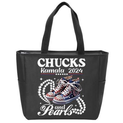 Chucks And Pearls IM With Her Rocking Chucks & Pearls Zip Tote Bag