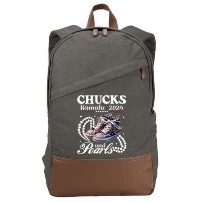 Chucks And Pearls IM With Her Rocking Chucks & Pearls Cotton Canvas Backpack