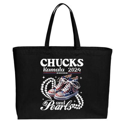 Chucks And Pearls IM With Her Rocking Chucks & Pearls Cotton Canvas Jumbo Tote