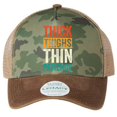 Curvy and Proud Thick Thighs Thin Patience Legacy Tie Dye Trucker Hat