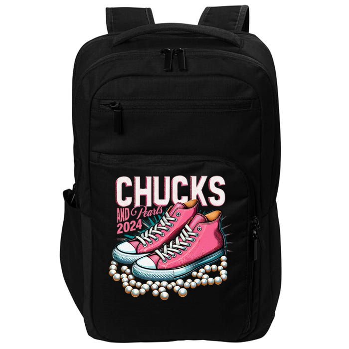 Chucks And Pearls 2024 Kamala Harris Election Day 2024 Impact Tech Backpack