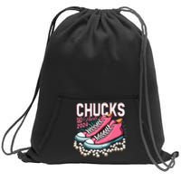 Chucks And Pearls 2024 Kamala Harris Election Day 2024 Sweatshirt Cinch Pack Bag