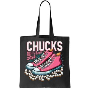 Chucks And Pearls 2024 Kamala Harris Election Day 2024 Tote Bag