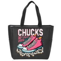 Chucks And Pearls 2024 Kamala Harris Election Day 2024 Zip Tote Bag