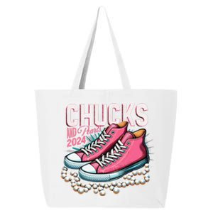 Chucks And Pearls 2024 Kamala Harris Election Day 2024 25L Jumbo Tote