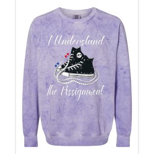 Chucks And Pearls Election 2024 I Understand Theignment Colorblast Crewneck Sweatshirt