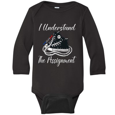 Chucks And Pearls Election 2024 I Understand Theignment Baby Long Sleeve Bodysuit