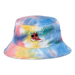 Chucks And Pearls Im With Her Kamala 2024 Tie Dye Newport Bucket Hat