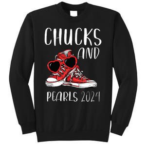 Chucks And Pearls Im With Her Kamala 2024 Sweatshirt