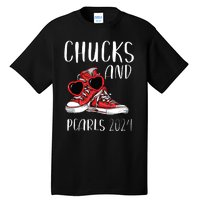 Chucks And Pearls Im With Her Kamala 2024 Tall T-Shirt