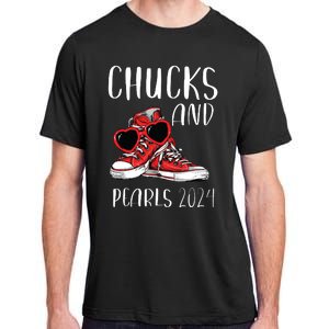 Chucks And Pearls Im With Her Kamala 2024 Adult ChromaSoft Performance T-Shirt