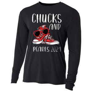 Chucks And Pearls Im With Her Kamala 2024 Cooling Performance Long Sleeve Crew