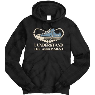 Chucks And Pearls I Understand The Assignment Harris2024 Tie Dye Hoodie