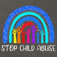 Child Abuse Prevention Awareness Month Blue Ribbon Cat Cotton Canvas Backpack