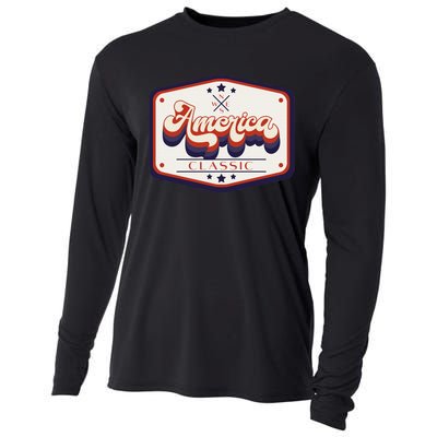 Classic American Patriotic Cooling Performance Long Sleeve Crew