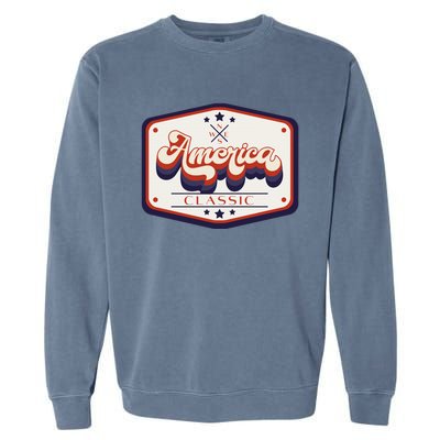 Classic American Patriotic Garment-Dyed Sweatshirt