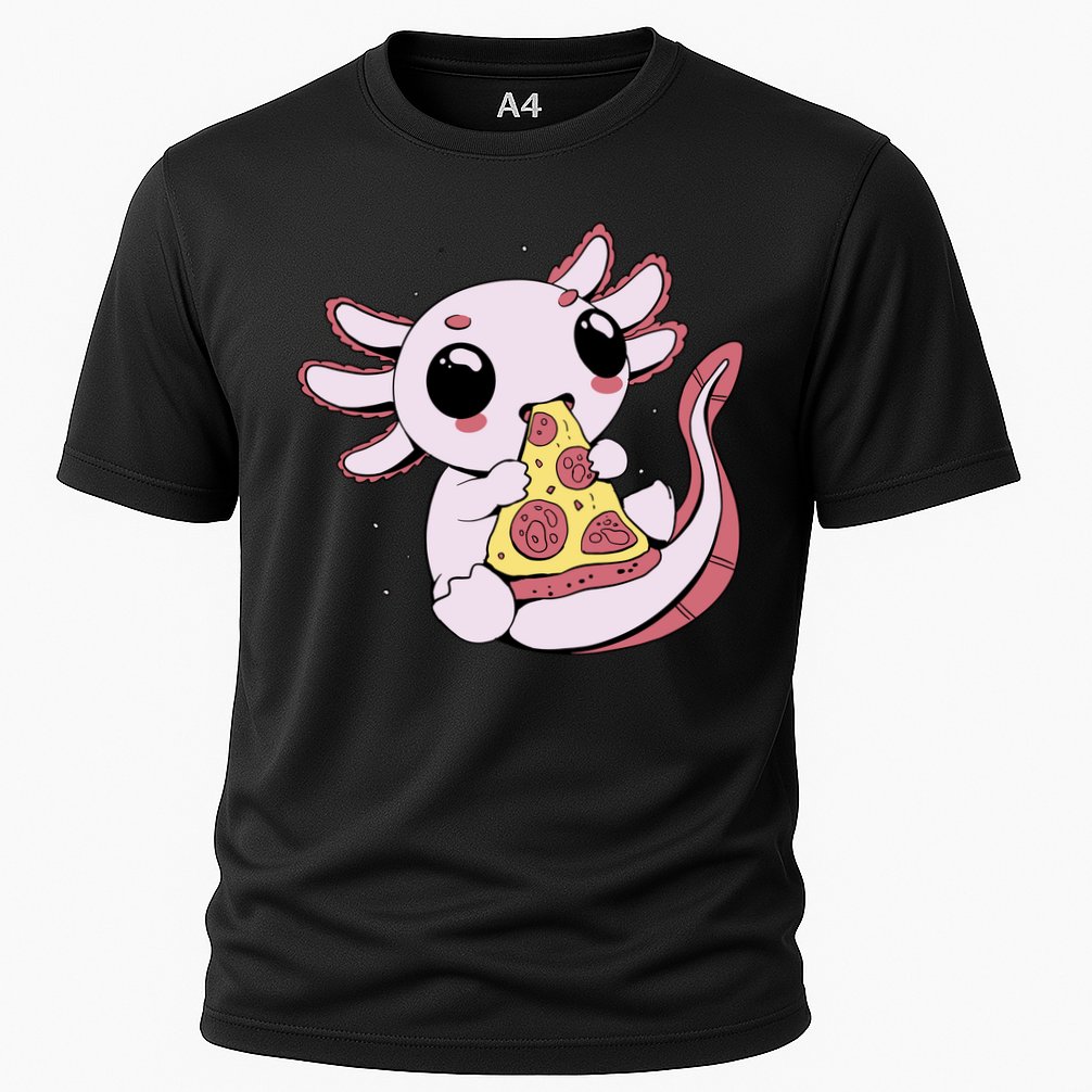 Cute Axolotl Pizza Lover Performance Shirt