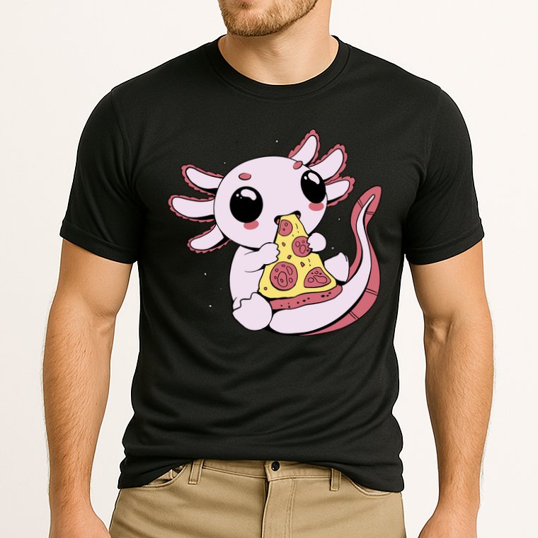Cute Axolotl Pizza Lover Performance Shirt