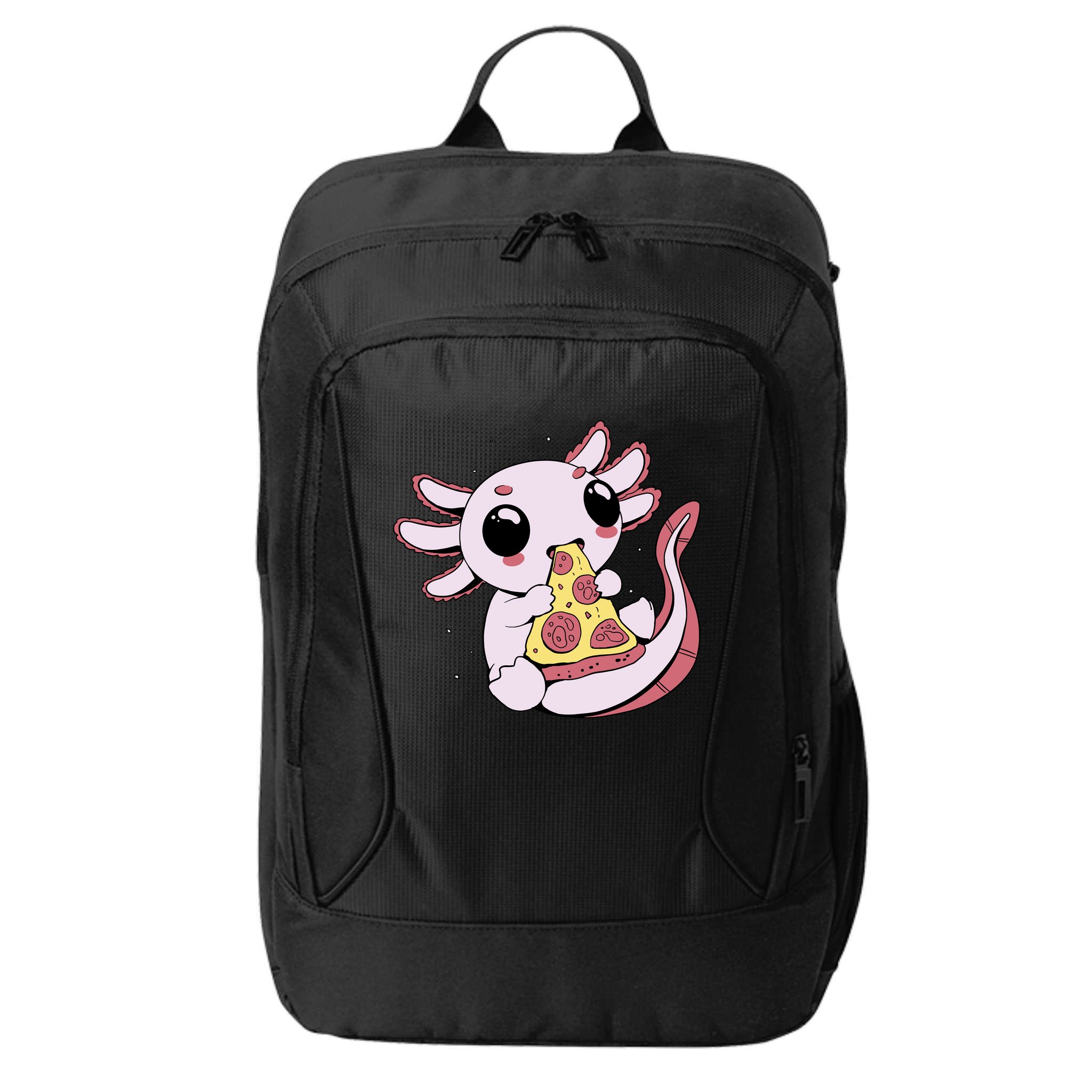 Cute Axolotl Pizza Lover City Backpack