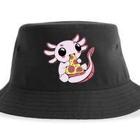 Cute Axolotl Pizza Lover Sustainable Bucket Hat