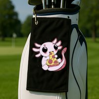Cute Axolotl Pizza Lover Golf Towel
