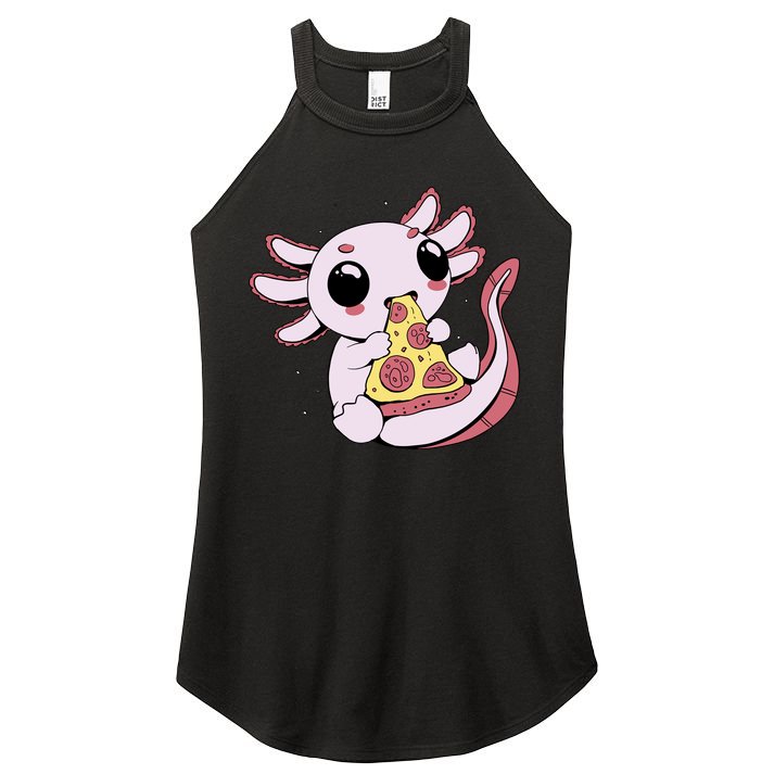 Cute Axolotl Pizza Lover Women's Perfect Tri Rocker Tank