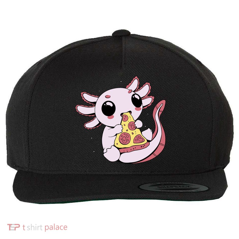 Cute Axolotl Pizza Lover Wool Snapback Cap