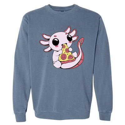 Cute Axolotl Pizza Lover Garment-Dyed Sweatshirt