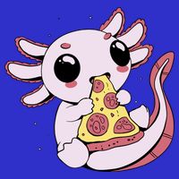 Cute Axolotl Pizza Lover Apron