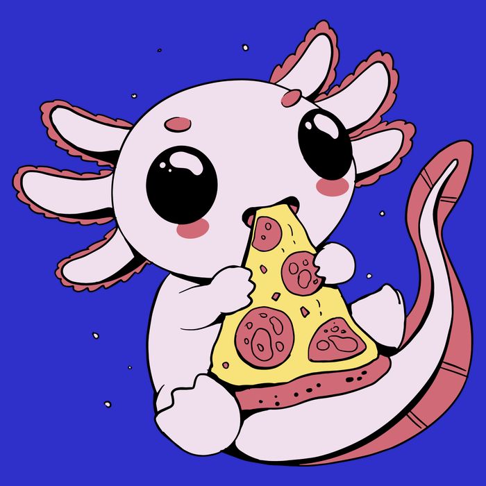 Cute Axolotl Pizza Lover Apron