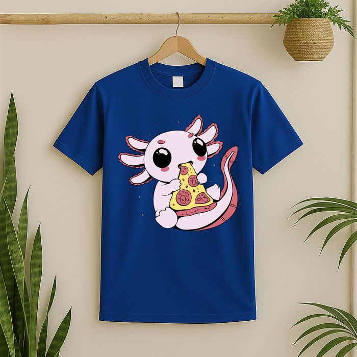 Cute Axolotl Pizza Lover T-Shirt