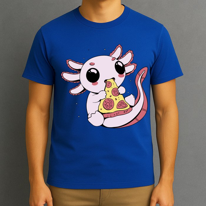 Cute Axolotl Pizza Lover T-Shirt