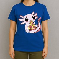 Cute Axolotl Pizza Lover T-Shirt