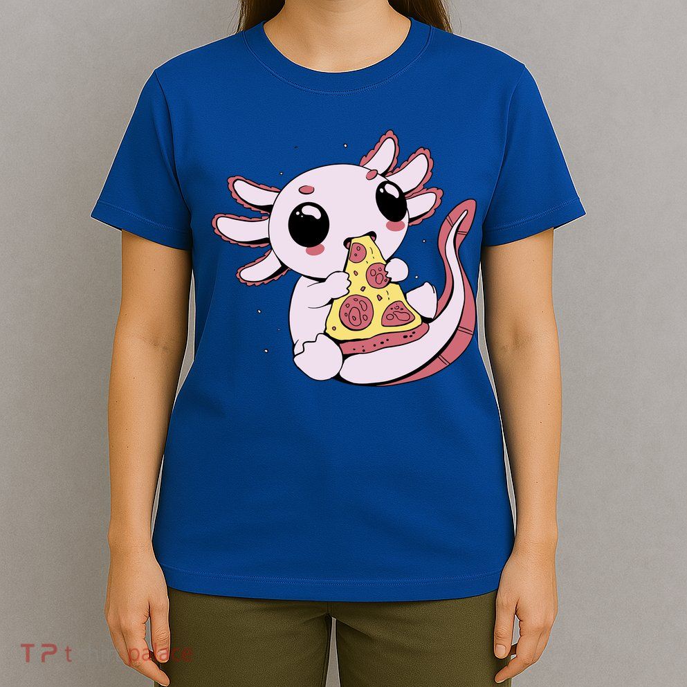 Cute Axolotl Pizza Lover T-Shirt