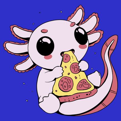 Cute Axolotl Pizza Lover T-Shirt