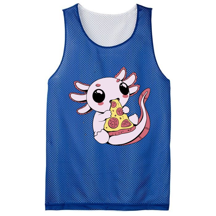 Cute Axolotl Pizza Lover Mesh Reversible Basketball Jersey Tank
