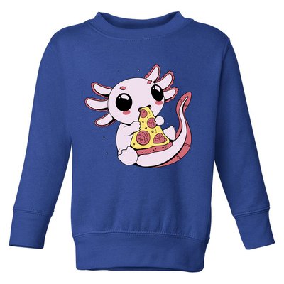Cute Axolotl Pizza Lover Toddler Sweatshirt