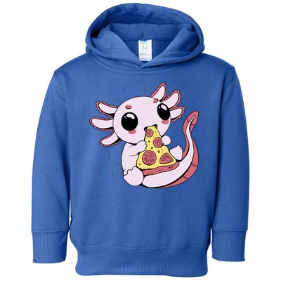 Cute Axolotl Pizza Lover Toddler Hoodie