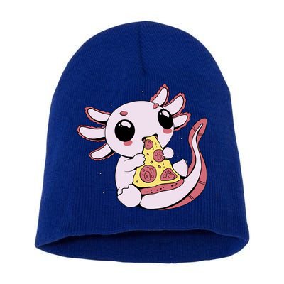 Cute Axolotl Pizza Lover Short Acrylic Beanie
