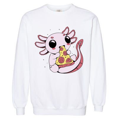 Cute Axolotl Pizza Lover Garment-Dyed Sweatshirt