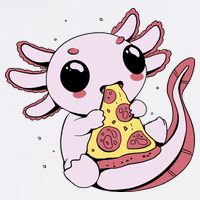 Cute Axolotl Pizza Lover Garment-Dyed Sweatshirt