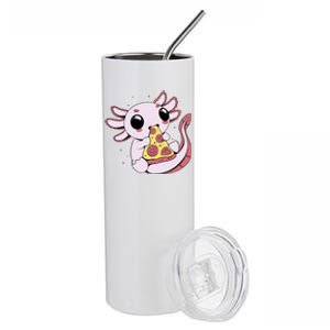 Cute Axolotl Pizza Lover Stainless Steel Tumbler