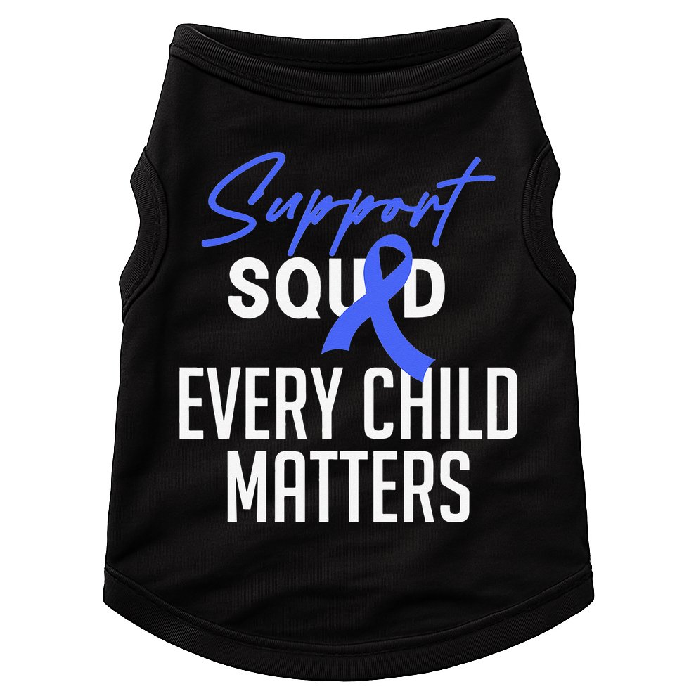 Child Abuse Prevention Awareness Month Blue Ribbon Trex Doggie Tank