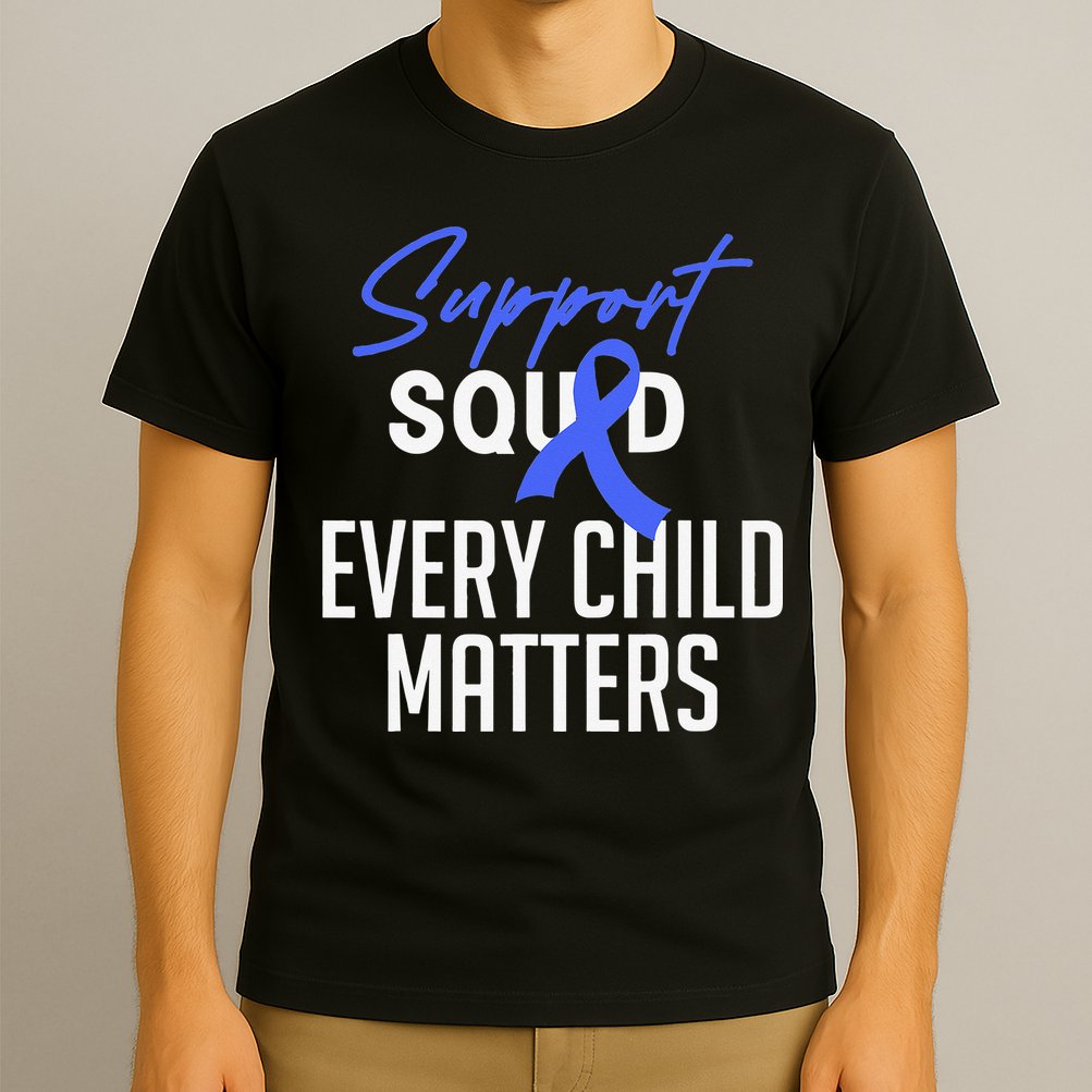 Child Abuse Prevention Awareness Month Blue Ribbon Trex T-Shirt